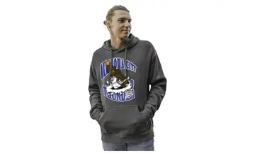 Blue 84 Moletom com capuz padrão Nba oficialmente licenciado Ringspun Slam Mascote Preto