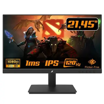 Monitor Gamer SuperFrame Ace, 21.45 Pol, Full HD, IPS, 120Hz, 1ms, Flicker-Free, HDMI/VGA, SF-MN-ACE21FSIFC1B