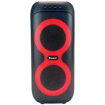 Caixa de Som Amplificada Sumay Slim CSP1315, Bluetooth, LED, 60W RMS, Entradas USB e Auxiliar