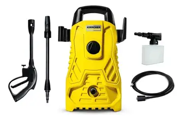 Lavadora de Alta Pressão Kärcher Compacta 1.500 Psi/Libras 1400W 300L/h com Aplicador de Detergente e Lança Regulável 220v