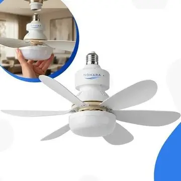Ventilador de Teto 120W Silencioso Forte com Led, Controle e 6 Pás