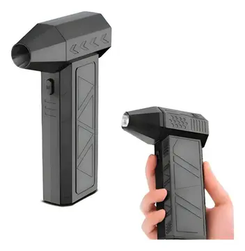 Mini Soprador Ar Turbo Portátil Sem Fio Com Luz Preto 127/220v