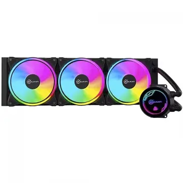 Water Cooler Kalkan Iota V2 360, Rainbow, 360mm, Intel-Amd, Preto, Klk00069