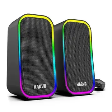 Caixa de Som Marvo Sg-285, Rgb, 3W Rms, Preta, Sg-285-Bk