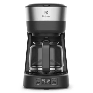 Cafeteira Elétrica Electrolux 30 Xícaras Experience Programável com Timer Cor Inox Preta Ecm25