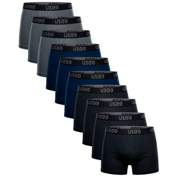 Kit 10 Cuecas Algodão Boxer Adulto Usee Brasil Tamanho M
