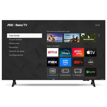 Tv Smart 43 Polegadas Aoc Roku Hd Wi-fi 43s5155/78g
