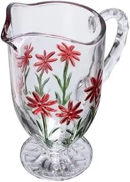 WOLFF - Jarra Red Flower 1,3L Vidro