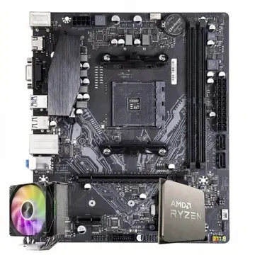 kit upgrade amd ryzen 7 5700x placa mãe a520m air cooler