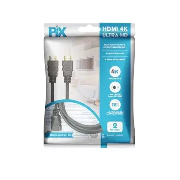 cabo hdmi pix gold 2.0 4k hdr 19p 2m