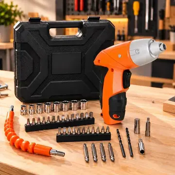 parafusadeira knakasaki 4,8v kit 45 peças