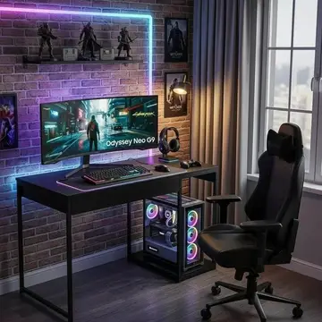 Escrivaninha Gamer Mesa Para Computador Com Suporte Para Cpu