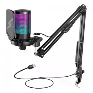 microfone fifine superframe edition sfm1 rgb usb black com braço articulado