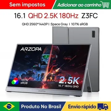 monitor portátil arzopa 16.1 2.5k