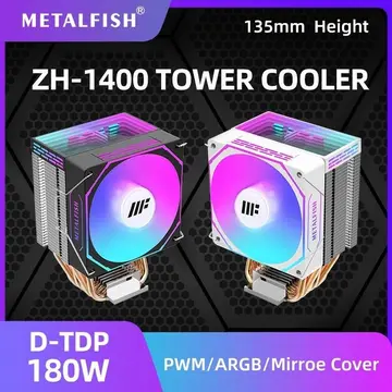 cooler metalfish zh-1400 argb 4 heatpipes