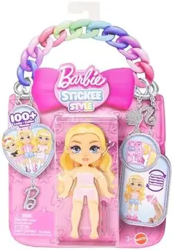 brinquedo mattel barbie stickee style surpresa
