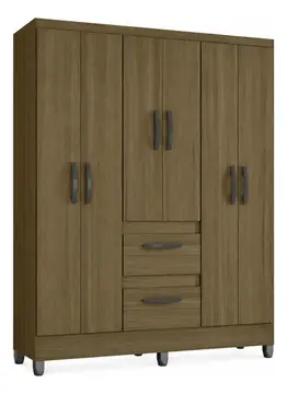 guarda roupa poquema capri 6 portas 2 gavetas