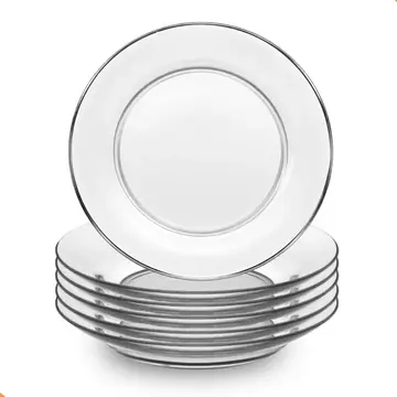 utensílios domésticos kit 12 pratos em vidro almoço e jantar
