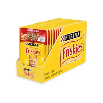 ração para gatos nestlé purina friskies pack frango ao molho 15 sachês 85g