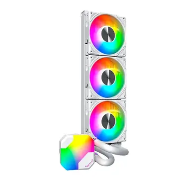 water cooler montech hyperflow argb 360 360mm 3 fans argb branco