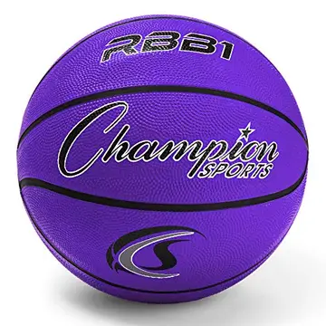 Champion Sports Bola de basquete de nylon com capa de borracha resistente