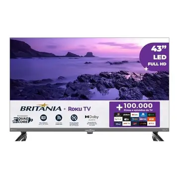 smart tv britânia b43kra 43 full hd roku tv