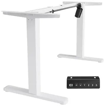 Estrutura de Mesa Elétrica Ajustável para Trabalho em Pé e Sentado – 3 Configurações de Memória, Altura de 72cm a 120cm, Base Ergonômica e D