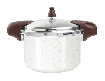 Brinox - Panela de Pressão 5,4L Antiaderente Ceramic Life Pressure com Fundo de Indução - Vanilla