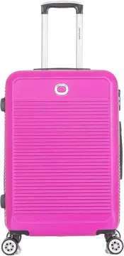 SANTINO Mala de Viagem Media 23kg Rígida ABS 4 Rodas 360º com Segredo Leve Resistente Flexível Antifurto Pink tamanho 20 polegadas