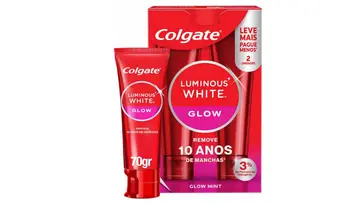 higiene colgate luminous white glow 2x70g kit 2 unidades