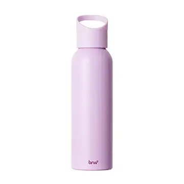 garrafa brw aluminio com tampa 600ml lilas