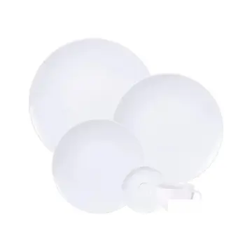 Aparelho De Jantar Tramontina Flávia Em Porcelana 20pçs Branco Liso