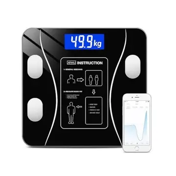 Balança Corporal Bioimpedância Premium Com Visor Inteligente Bluetooth Composição Corporal Peso Controle da Sua Saúde Completo Com Aplicativ