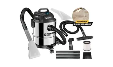 Aspirador De Pó E Água Inox Turbo 12 Litros 1200w Com Soprador E Bico Extratora Multiuso Tbac120 The Black Tools 220v