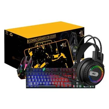 Kit Gamer Ultimate Brx 4 Em 1 , Teclado, Headset, Mouse 1200 Dpi, Mousepad- Cb-059