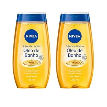 NIVEA KIT Sabonete Líquido Óleo de Banho 200ml - 2 Unidades