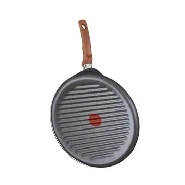 Grill Redondo Rochedo Natural Stone 30cm, Cinza com Efeito Pedra, Antiaderente Minerium, Alumínio de Alta Espessura 2mm, Thermo-Sinal e Cozi
