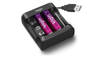 Carregador de Pilhas e Baterias USB com 2 Pilhas AA 1500mAh recarregáveis