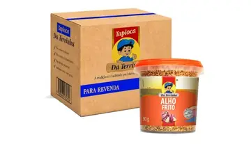alimentos terrinha alho frito granulado pote 90g caixa 12