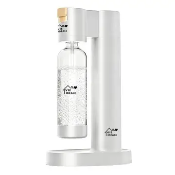 Máquina de Água com Gás Manual, Gaseificador de Bebidas com Garrafa PET de 1L, Sem Eletricidade e com Alívio Automático de Pressão Cilindro 