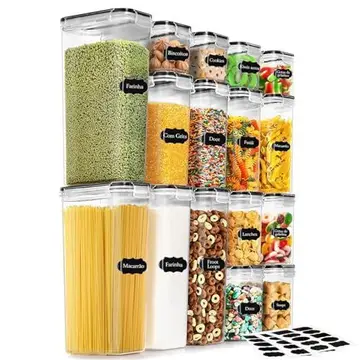 potes de alimentos tampa hermética kit 16