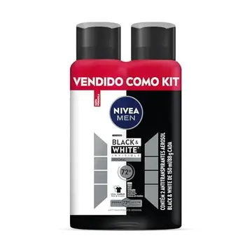 desodorante nivea men black white invisible 2 unidades