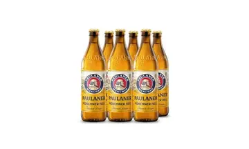 Kit Cerveja Paulaner Munchner Hell Alemã Garrafa 500ml 6 Un