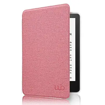 Capa Kindle Paperwhite 11a geração 2021 - WB Ultra leve Silicone Flexível e Sensor Magnético - Tecido Rosa Não Compatível com Kindle 11ª Ger