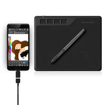 GAOMON S620 Mesa Digitalizadora Graphics Tablet de 10 polegadas com caneta passiva de 8192 níveis e 4 teclas de atalho, compatível com Windo