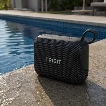 Caixa de Som Portátil Bluetooth Tribit PocketGo IP68 à Prova d'Água BT6.0 com Microfone Integrado TWS