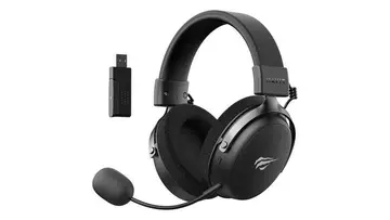 Fone de Ouvido Headset Havit H2015 Pro Black, 5 Modos de Conexão, 2.4GHz, Bluetooth, Cabo Usb e 3,5mm