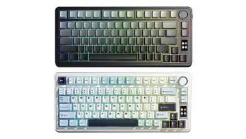 Teclado Mecanico Sem Fio Aula S75Pro 75% com iluminação Rgb, tela Tft