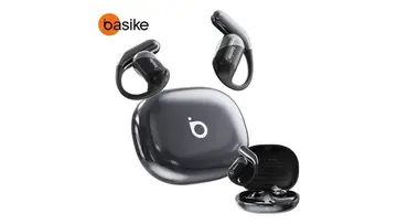 Basike Fone De Ouvido Sem Fio Bluetooth Com Gancho Gamer Esportivo Baixa Latência 100h, Design Aberto