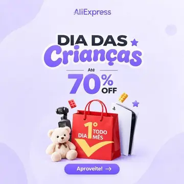 Evento AliExpress Choice Day / Dia das Crianças, Começa à meia-noite